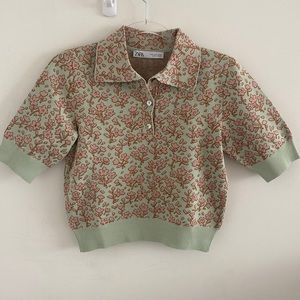 ZARA FLORAL S/S POLO